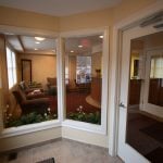 Front door of office