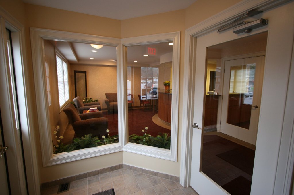 Front door of office
