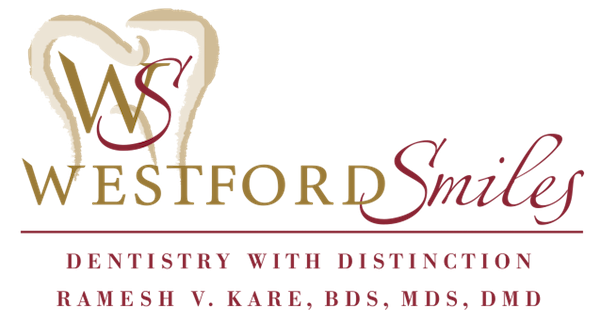 Logo for Westford Smiles Dentistry with Distinction, Ramesh V Kare, BDS, MDS, DMD